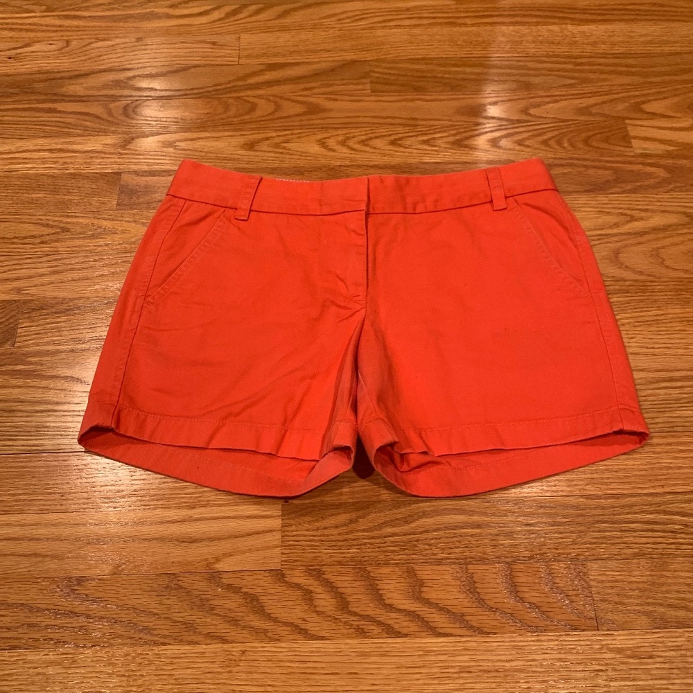 J Crew Orange Broken-In Chino Shorts